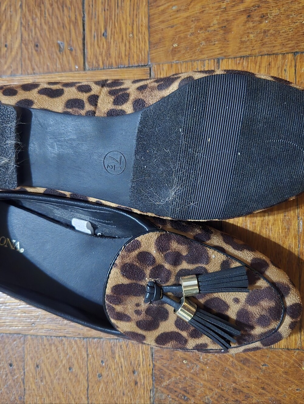 Merona Leopard Tassel Slip-On Loafers in Brown and Black New Never Worn - Picture 5 of 6